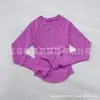Top de yoga sin costuras de manga larga para mujer, adecuado para fitness al aire libre, color liso, secado rápido, ajustado, camiseta de cuello redondo