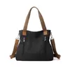 Bolsa de lona de gran capacidad, bolso casual retro simple estilo coreano para mujer, versátil para el uso diario, de hombro y cruzado