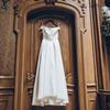 Comércio Exterior Europeu e Americano Amazon AliExpress wish estação independente novo tomara que caia decote V elegante cetim longo vestido de noiva