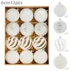 Suministros para Decoración de Árbol de Navidad Amazon 6 cm Paquete de 12 Bolas de Felpa de Terciopelo Bolas Colgantes de Navidad