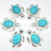 Colgante de Tortuga de Aleación de Gema de Cristal Natural Joyería Europa y Estados Unidos Comercio Electrónico Transfronterizo Suministro al por Mayor de Comercio Exterior