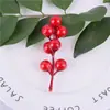 Accesorios de Navidad Guirnalda de frutos rojos navideños Flor artificial enredadera recortes decoraciones Accesorios para corona de árbol de Navidad 7 cabezas 14 cabezas