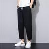 2025 Primavera y Verano Nuevo Estilo Chino Pantalones Casuales para Hombre Algodón y Lino Sueltos Pantalones de Lino Estilo Coreano Pantalones de Moda Pantalones de Pierna Recta