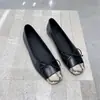 Versão em Pele de Ovelha~Nova Moda de Verão Bico Quadrado Color Block Laço Mary Jane Baixo Sapatos Planos Versáteis
