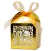 Boda Transfronteriza Amor Papel Perlado Tallado en Papel Caja de Azúcar Corte Láser Cinta Día de San Valentín Caja de Dulces Fábrica Stock Listo