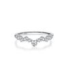 Venta caliente transfronteriza Anillo en forma de V de onda de plata esterlina S925 para mujer, moda combinable, apilable con anillo de moda fino personalizado