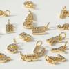 Acessórios de Joias DIY Atacado Ouro 18K Cobre Zircônia Micropavimentada 26 Pingente Letra Inglesa Colar Brincos Joias Pingente Único