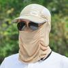 Sombrero para hombre de verano con máscara para pesca, para exteriores, para el sol, de béisbol, de verano, de lengua de pato, para ciclismo, para el sol, sombrero protector solar al por mayor