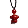 Colgante del Zodiaco Chino Doce Signos Cinnabar Crudo Oro Púrpura de Alto Contenido Arena Roja Imperial Colgante de Collar de Año de Nacimiento Venta al por Mayor Dropshipping