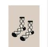 Calcetines de algodón de seda de vidrio dulce estilo coreano para chica de puro deseo, calcetines transparentes finos de cristal para estudiante, calcetines de verano hasta media pantorrilla