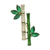 Novo broche chinês de bambu de alta qualidade feminino corpete de cristal verde de luxo leve cheongsam casaco alfinete acessórios fixos atacado