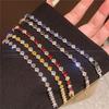 Nueva cuerda de mano cuadrada Qiao Xiya de color dopamina 2024 con circonita y diamante coreano, nueva joyería de cuerda de mano