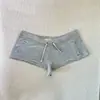 Pantalones Ultracortos con Cordones para Mujer Joven Y2K Japoneses y Coreanos Milenio Harajuku Subcultura Sexy Chica Atractiva Ajustados Simples Adelgazantes de Encaje