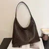Bolsa Tote Tejida Simple de Gran Capacidad Patrón Tejido Nuevo Otoño 2026 Bolso de Mano Texturizado de Moda Casual Bolso de Hombro