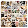 100 peças de diversos adesivos de grafite populares, materiais de colagem de animais fofos, embalagem com furo para pendurar, adesivos decorativos à prova d'água