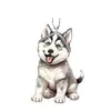 Pendente de Acrílico Novo Husky Plano Transfronteiriço Ornamento de Carro Desenho Animado Decoração Independente para Interior de Carro Africano