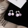 Pendientes de Bola Delanteros y Traseros, Pendientes Únicos de Alta Gama de Lujo Ligero, Moda de Nicho, Pendientes Versátiles para Mujer, Frescos y Super de Hada