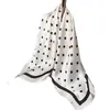 Pañuelo de Seda de Puntos, Estilo Coreano de Alta Gama Versátil Falso Seda 70cm Pañuelo Pequeño, Fajín Decorativo, Lazo para el Cabello, Pañuelo para la Cabeza, Pañuelo para el Cuello