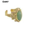 Anillo Mr034 Estilo Palacio Retro Europeo y Americano Forma de Ojo Piedra Preciosa Colorida Lapislázuli Adorno con Piedra Brillante Circonita
