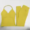 Conjunto de Ropa de Yoga Transfronterizo para Mujer, Conjunto de Fitness de Cintura Alta Levanta Glúteos, Pantalones de Yoga Ajustados de Secado Rápido para Deporte con Efecto Durazno en los Glúteos