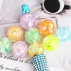 Tarjeta de Estrella de Cuatro Puntas Acrílica 16 Chapado UV Agujero Recto Cuentas Sueltas Cadena para Teléfono Móvil DIY Llavero Cadena para Bolso Accesorios de Joyería