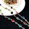 Cadena DIY Transfronteriza Creativa Colorida Vidrio Pedrería Perla Accesorios de Joyería Collar Pulsera Accesorios de Ropa Cadena Suelta