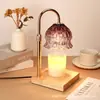Lámpara de mesa calefactora para velas transfronteriza con temporizador y regulador de intensidad, lámpara para derretir cera, lámpara de mesa difusora de regalo, luz nocturna sin humo, lámpara de aromaterapia