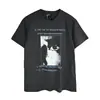 Nova Camiseta de Base Melancólica Rica de Segunda Geração Erd Sketch Graffiti Solta Casual de Manga Longa Marca Tendência Masculina e Feminina Camiseta de Manga Longa