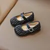 Zapatos Pequeños de Cuero para Niñas 2024 Primavera y Otoño Nuevos Zapatos de Princesa para Niños, Mocasines de Moda para Niñas Pequeñas, Suelas Suaves para Niños Pequeños y Medianos