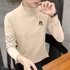 Camiseta básica unisex de cuello medio, terciopelo de doble cara, terciopelo alemán, otoño e invierno, forrada de polar, engrosada, cálida, versátil, corte ajustado