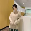 Suéter cárdigan de hilo hilado con núcleo suelto estilo perezoso para mujer estilo coreano, abrigo cárdigan corto de punto estilo Harajuku para mujer