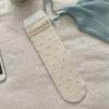 Meias Finas de Verão de Malha com Bolinhas para Mulheres, Meias de Meia Panturrilha com Acabamento de Renda de Cor Sólida, Meias Largas de Algodão Sem Costura Estilo Ins
