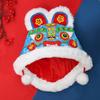 Novo Chapéu de Tigre para Bebê Outono e Inverno Estilo Chinês Fotografia Chapéu de Algodão Bordado Tradicional para Bebê Foto de Ano Novo Chapéu de Roupa Tang