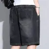 Shorts de mezclilla lavada para hombre, nuevo estilo vintage de verano, pantalones casuales para usar al aire libre, shorts de corte holgado estilo japonés, transfronterizo