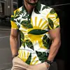 Camisa polo de manga corta para hombre de verano, nueva, europea y americana, con estampado hawaiano, top casual de negocios para hombre
