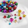 Atacado 6-12mm Sino Dourado e Prateado Pingente Colorido Animal Redondo Sino Natal DIY Chaveiro Pingente Acessórios