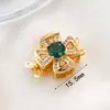 Broche para Collar de Perlas Color Oro 18K de Larga Duración con Broche de Cruz de Zirconia Doble Colgante Pulsera Collar Accesorios de Joyería DIY