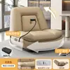 Sillón sofá individual, sofá cápsula espacial, sofá reclinable eléctrico giratorio para sala de estar, mecedora multifuncional de cuero WY
