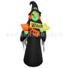 Señal de carretera de Halloween de 8 pies transfronteriza bruja modelo de aire festival de fantasmas Navidad exterior impermeable inflable luminoso accesorios adornos