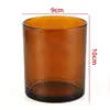 Taza de Vela de Aromaterapia de Fábrica Contenedor de Vela de Vidrio de Color Adornos Decorativos Románticos para Interiores Taza de Portavelas Casera para Bricolaje