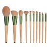 Original qualidade 10 peças rabanete verde pó solto escova fundação blush escova ferramentas de beleza terno pincel de maquiagem conjunto completo Atacado