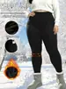 Leggings de forro polar Amazon con bolsillos para otoño e invierno, pantalones deportivos de yoga de cintura alta europeos y americanos con bolsillos, ropa exterior cálida transfronteriza