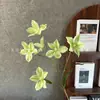 Flores artificiales de clemátide de 6 cabezas para decoración de bodas, accesorios para fotografía al aire libre, arreglos florales para arcos y flores decorativas