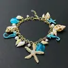 Pulsera Estilo Resort Hawaiano Transfronteriza Estrella de Mar y Océano, Pulsera y Tobillera Estilo Bohemio con Concha de Caracol y Perla