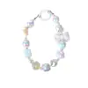 Shu Mei Nueva Cadena Creativa de Llavero con Perlas Macaron Creativas Colgante para Cadena de Teléfono Móvil Cadena Colgante de Teléfono Móvil Exquisita de Moda