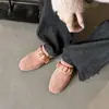 Zapatos Planos de Moda de Nicho de 1.1 cm con Suela Suave y Cómodos, Nuevos Mocasines Planos sin Cordones de Punta Redonda para Mujer, Colección Primavera y Otoño 2026