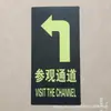 Placas de banheiro luminosas adesivos de chão saída de emergência degrau deslizante estreito adesivos de aviso à prova d'água resistentes ao desgaste placa de sinalização
