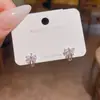 Aretes de Botón de Zirconia Micropavimentada Versátiles de Lujo Ligero, Clips para Orejas, Diseño de Nicho, Pendientes de Temperamento a la Moda, Accesorios para Orejas