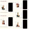 Transfronteiriço Novo Conjunto Plano de Acrílico Decoração de Carro Pingente Christmas Xícara de Chá Menina Conjunto de Seis Peças Padrão
