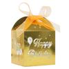 Generación transfronteriza pelo feliz cumpleaños globo láser caja de caramelos niños bebé cumpleaños hueco caja de caramelos inglesa en stock